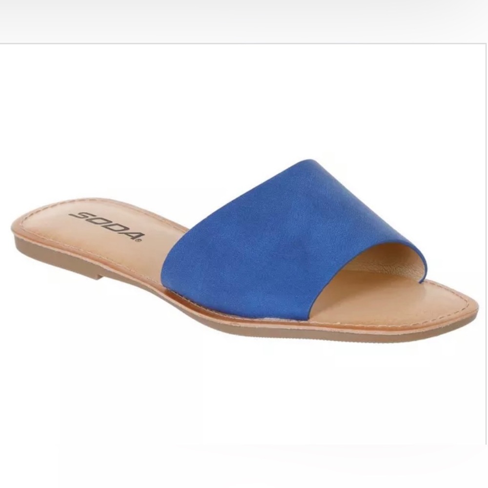 Soda Women's Airway Solid Slide Sandals NWB